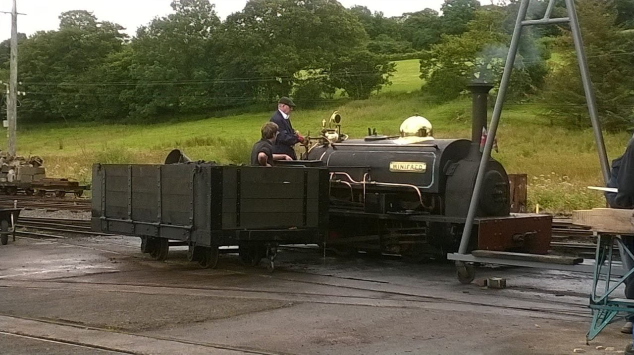 Winifred at the sheds