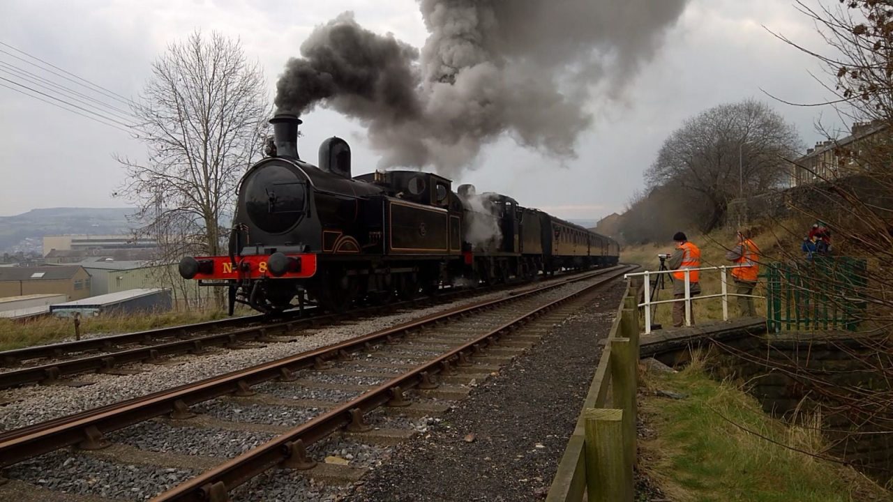 No. 85 & 43924 depart Keighley