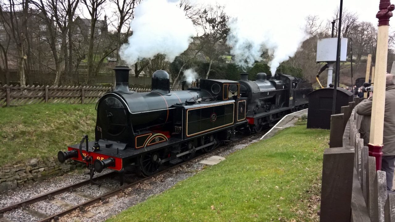 No. 85 & No. 43924 at Oxenhope