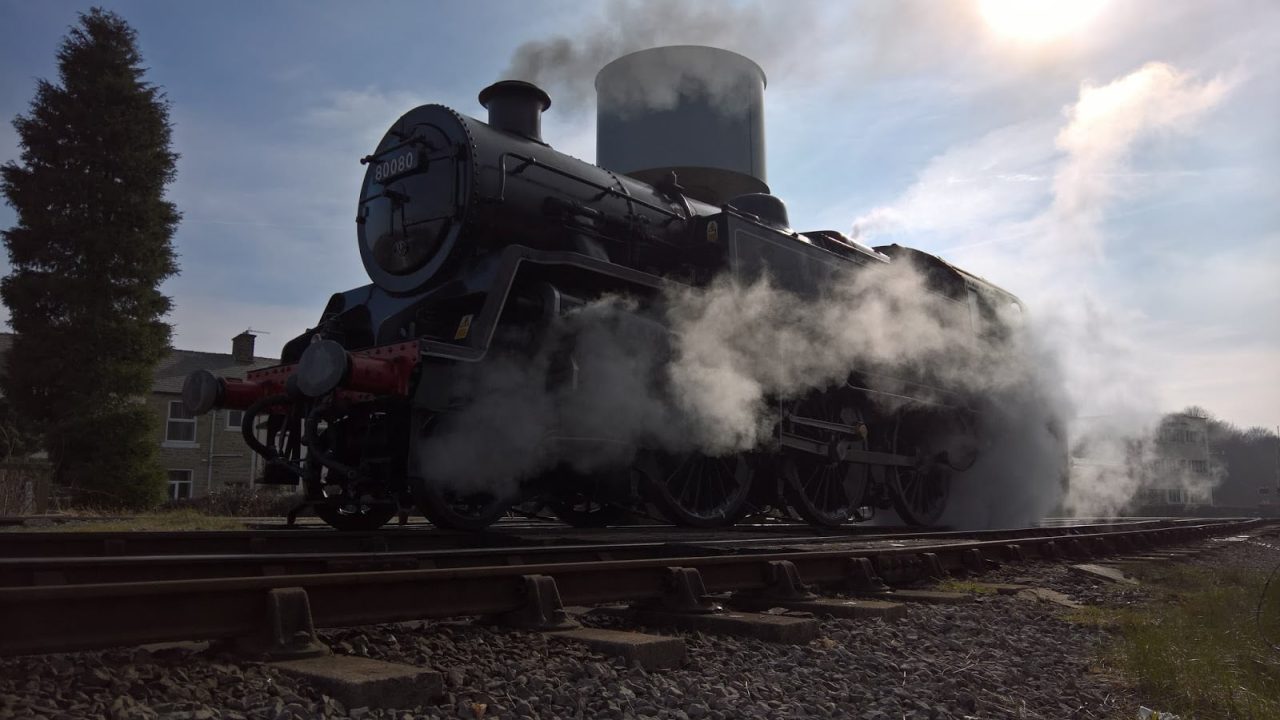 No. 80080 at Rawtenstall on the East Lancashire Railway