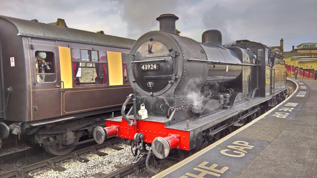 No. 43924 at Keighley station on the Keighley & Worth Valley Railway