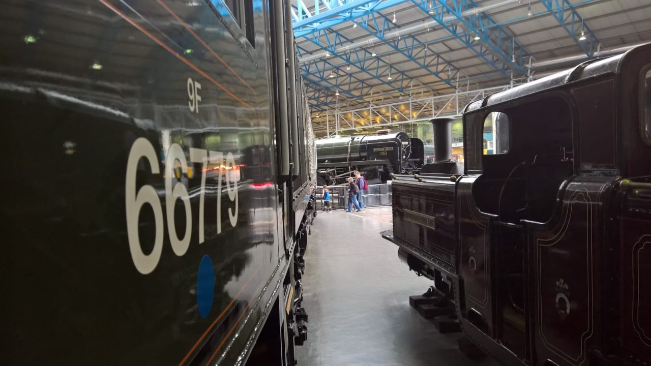 Livingston Thomas and No. 66779 Evening Star & 92220 Evening Star at the NRM