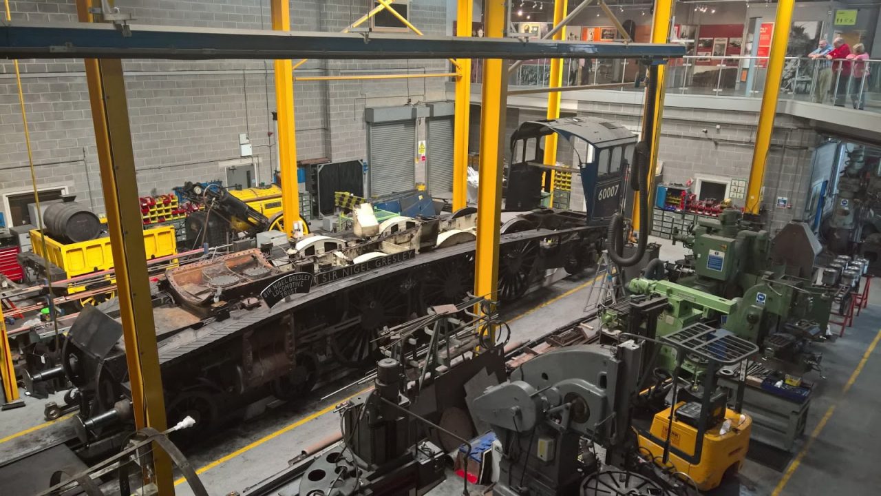 No. 60007 Sir Nigel Gresley railway museum workshop