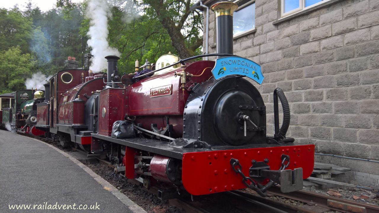 Velinheli steams at Tanybwlch during the 'Snowdonian Limited' on the Ffestiniog Railway