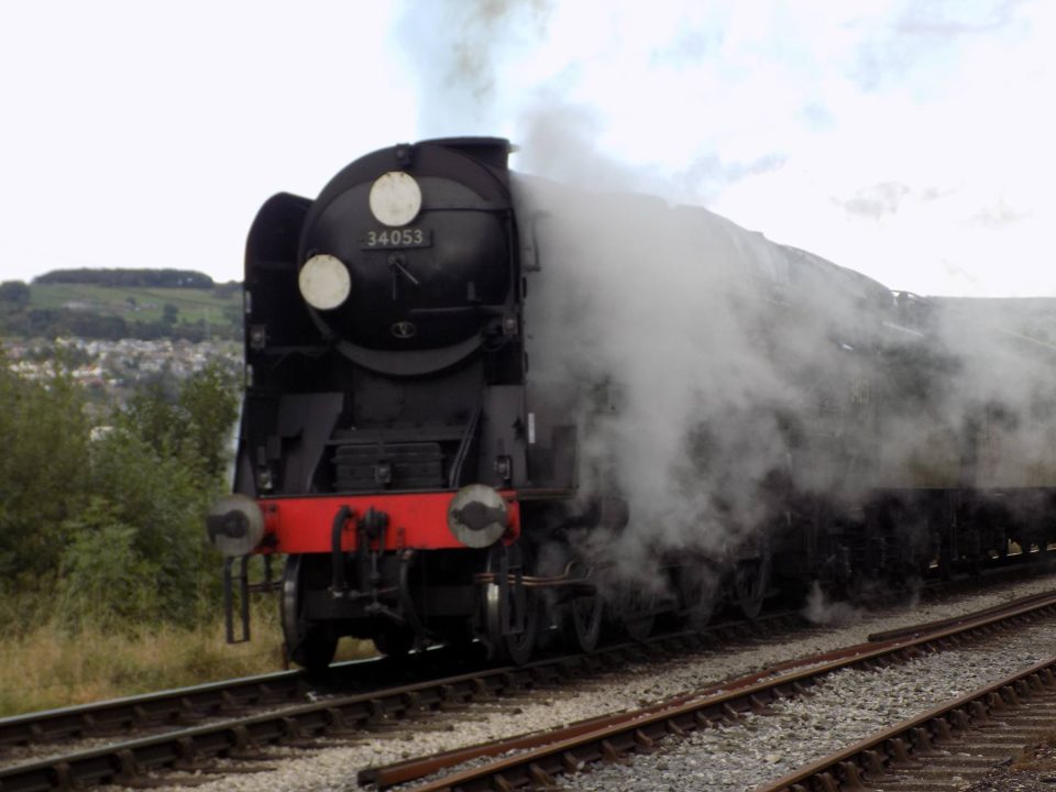 Sir Keith Park at Keighley on the Keighley & Worth Valley Railway