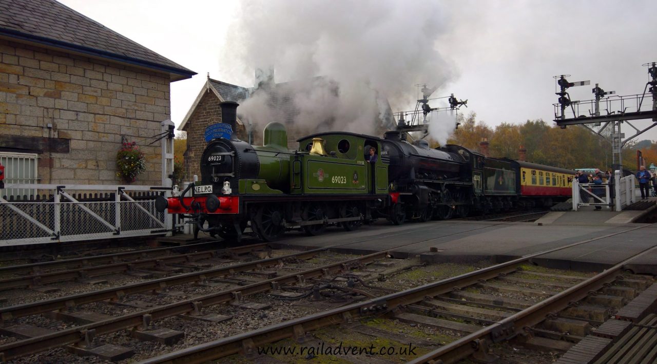 No. 69023 'Joem' and 62005 depart Grosmont for Pickering