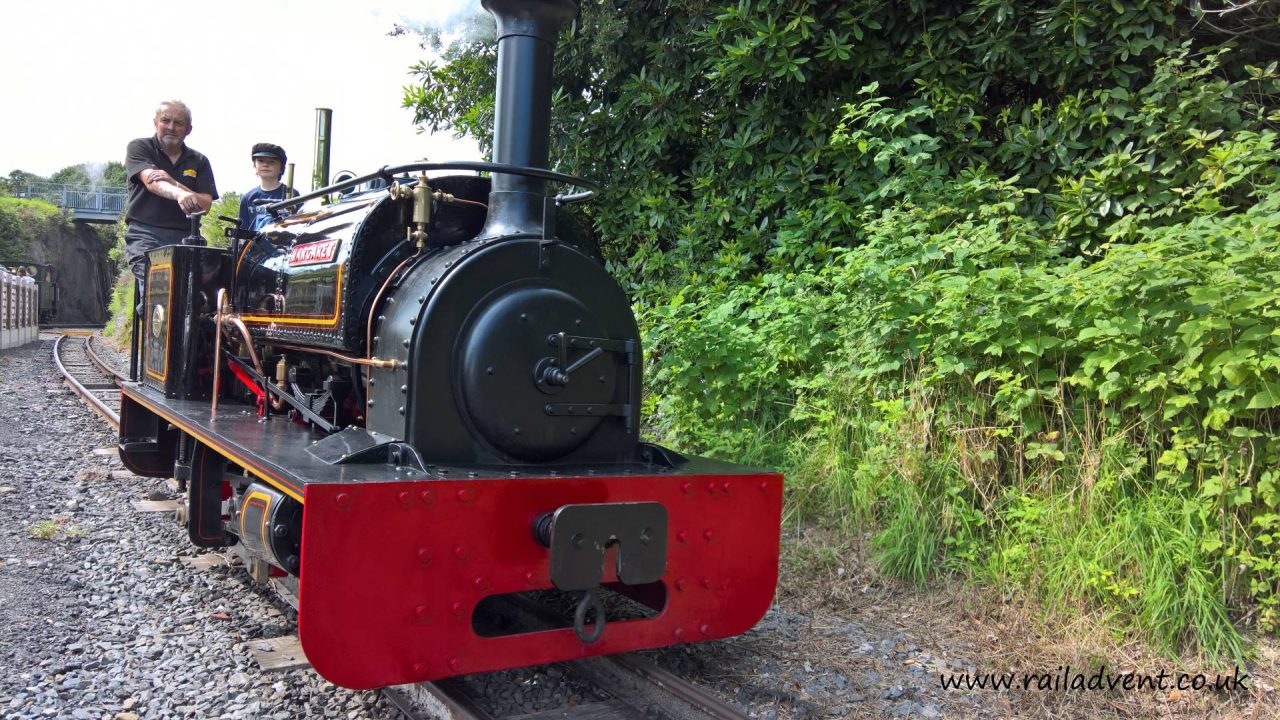 Margaret at Devils Bridge on the Vale of Rheidol Railway