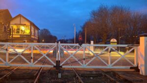 Ramsbottom Crossing on the East Lancashire Railway by Night