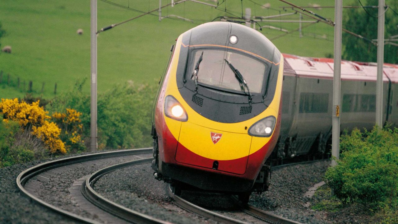 Virgin Pendolino tiliting around a curve // Credit: Virgin Trains