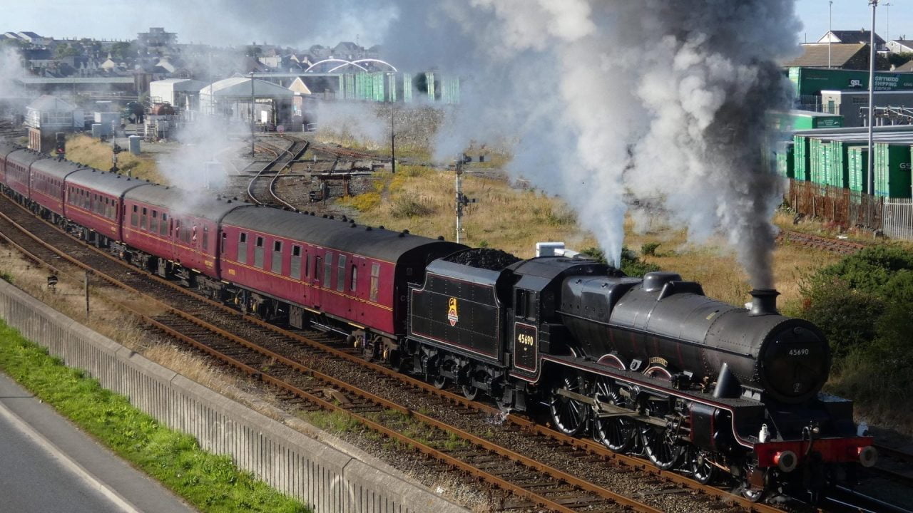 Leander steams out of Holyhead