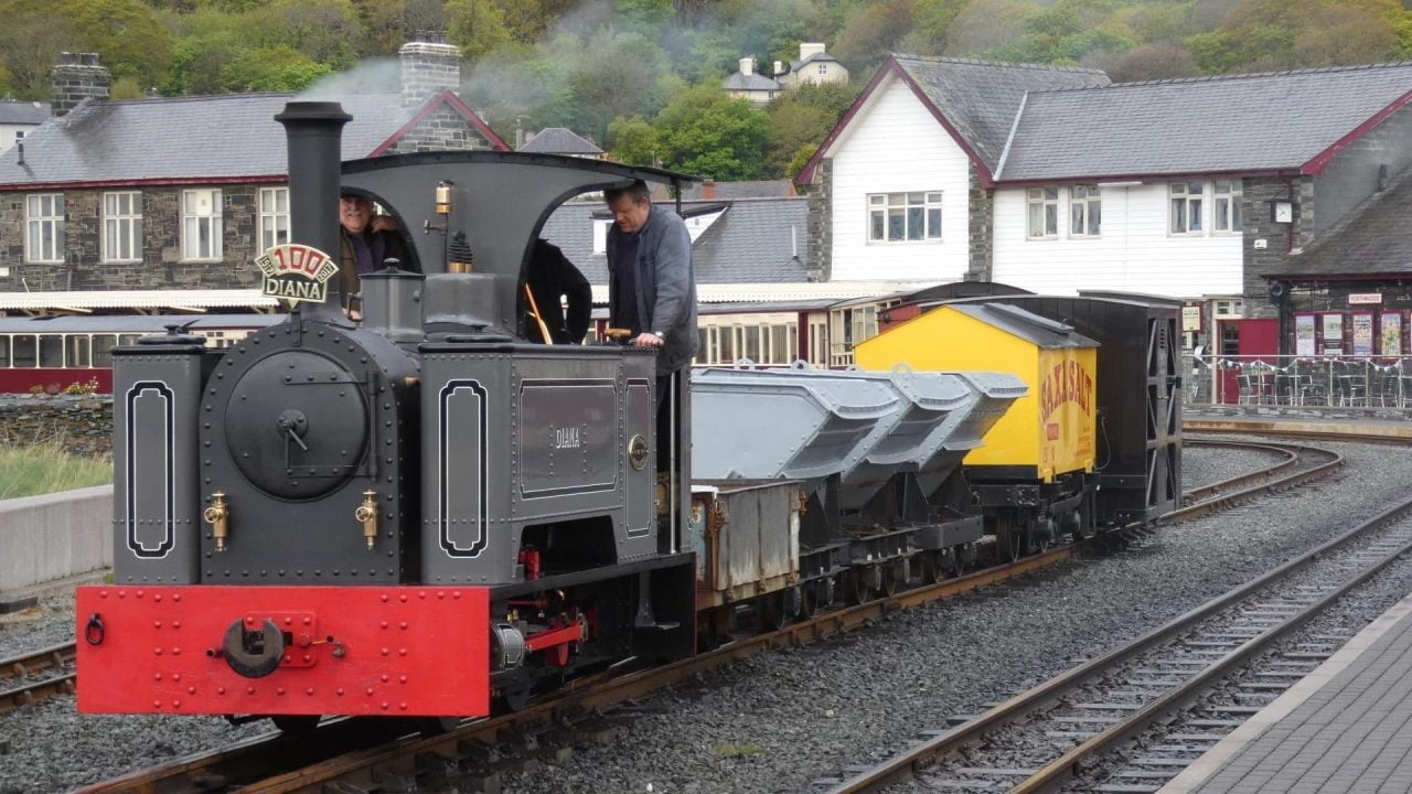 Diana on the freight during the Ffestiniog Railway Quirks & Curiosities 2 event