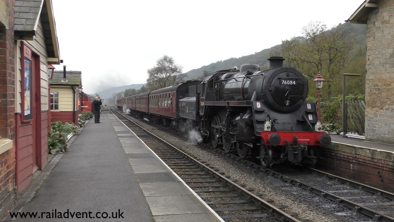 76084 at Levisham on the North Yorkshire Moors Railway