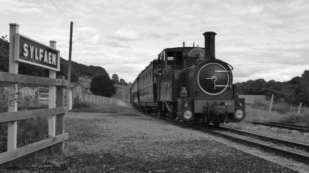 823 at Sylfaen on the Welshpool & Llanfair Railway during Steam Gala 2017