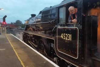 Steam locomotive 45231 The Sherwood Forester to pass through Kensington Olympia this Monday