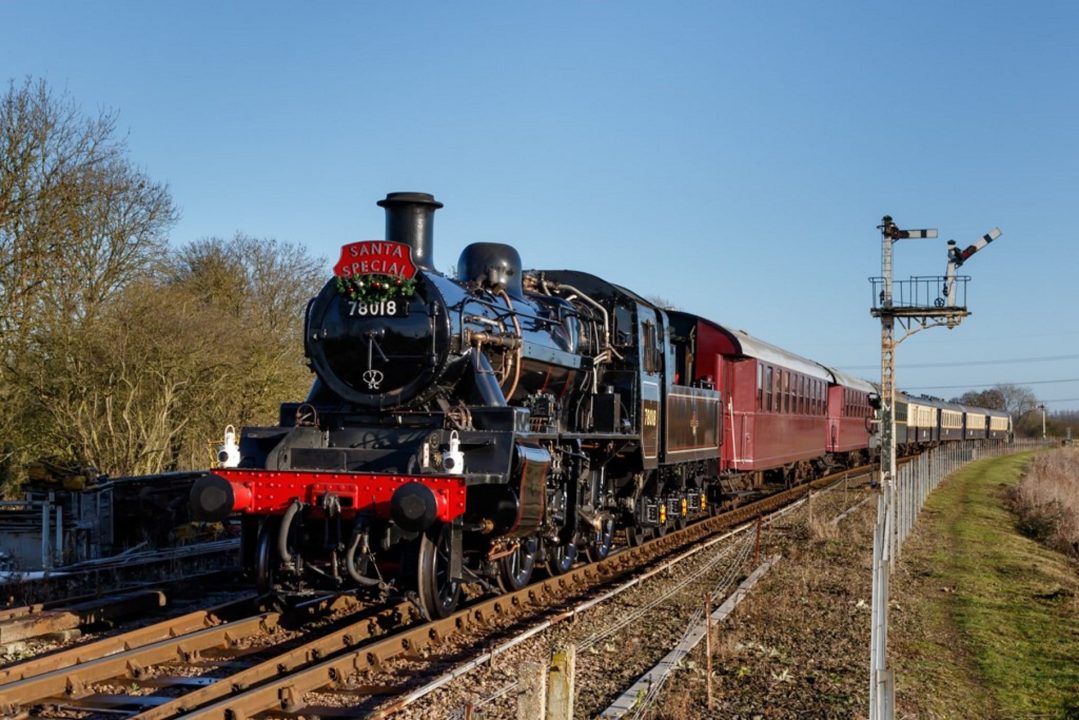 78018 hauling a Santa Special at NVR cred NVR FB Page