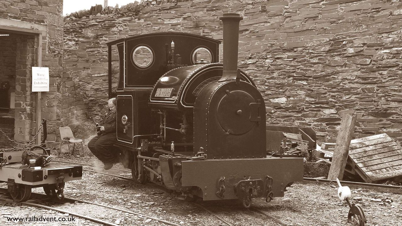 Stanhope on shed at the Penrhyn Quarry Railway