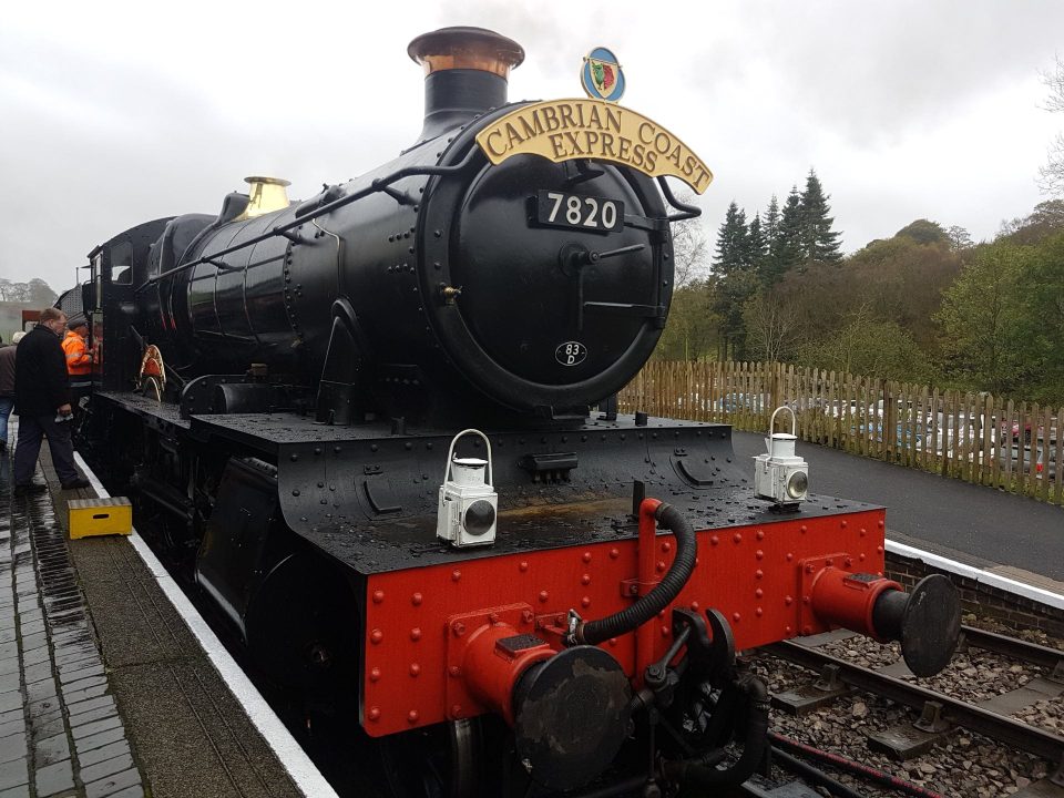 Close up shot of 7820 "Dinmore Manor" with "Cambrian Coast Express" // Credit Jamie Duggan