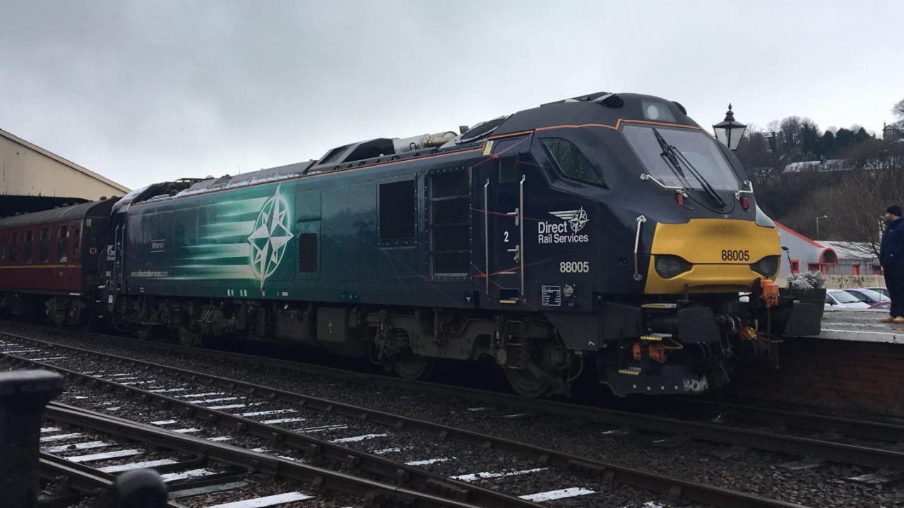 DRS Class 88 at Bo'ness