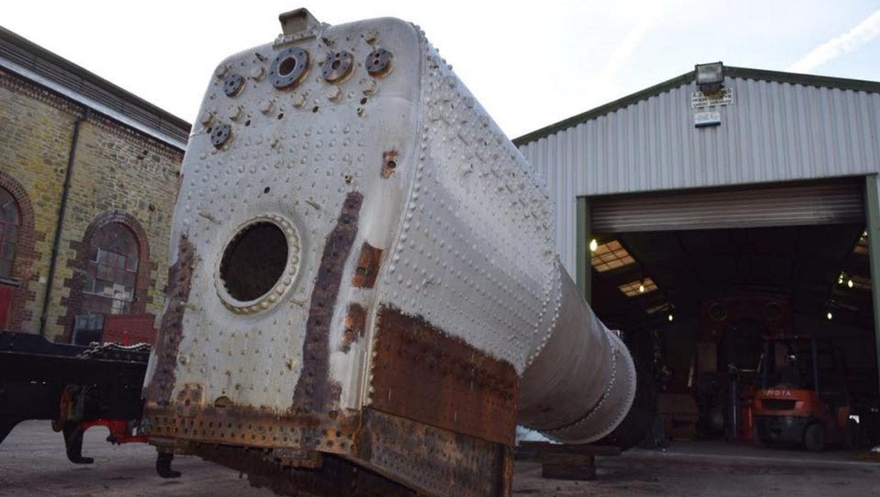 6695's Boiler outside the Flour Mill Workshop // Credit Bill Parker