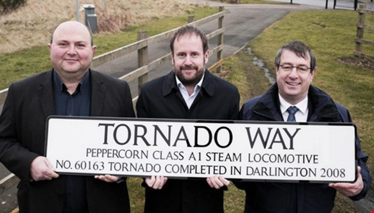 road in darlington named after famous steam locomotive