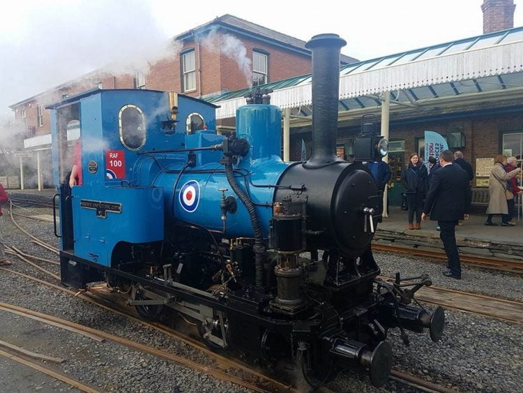 steam locomotive no. 6 douglas in its new RAF livery