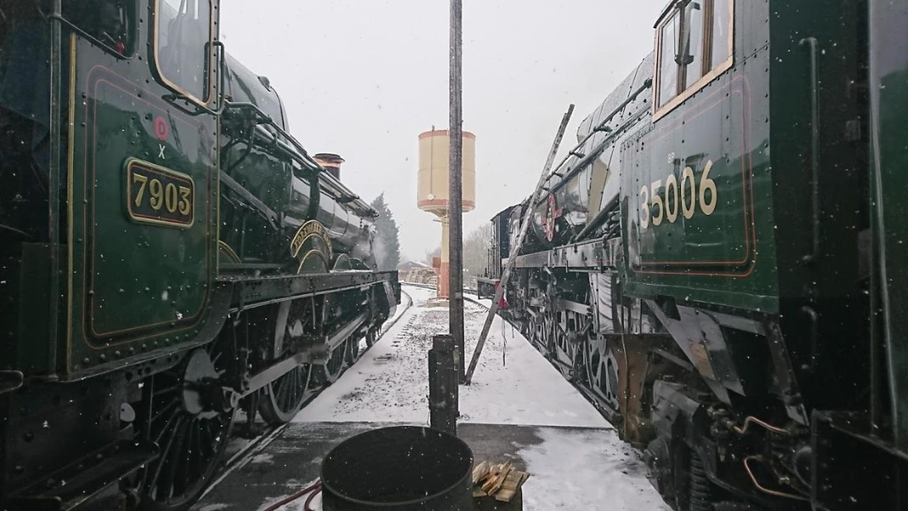 7903 "Foremarke Hall" and 35006 "Peninsular & Oriental SN Co" undergoing Annual Boiler Examination // Credit Mike Solloway