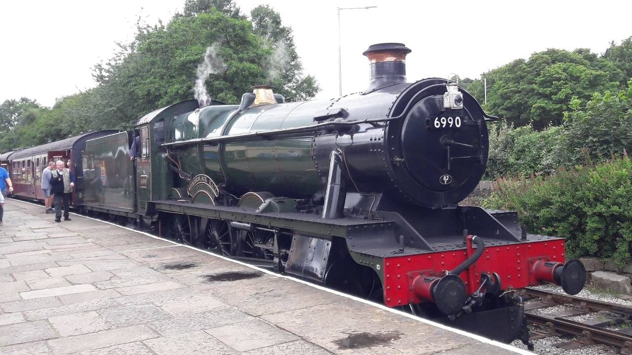 6990 Witherslack Hall at Rawtenstall on the East Lancashire Railway