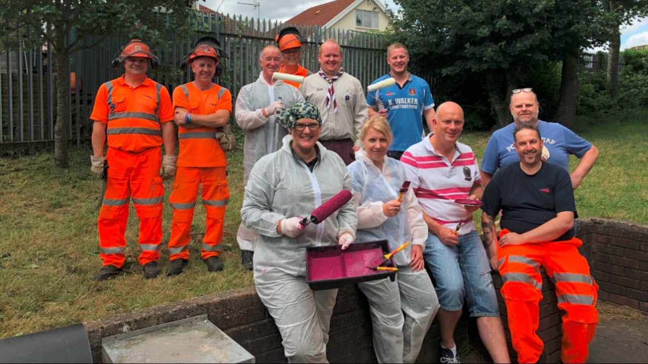 Network Rail redecorates scout hall