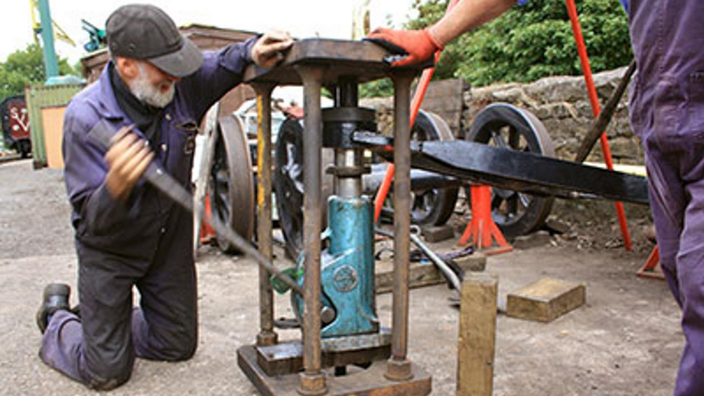 82045 Fitting Bush into the King Pin Hole // Credit Tony Massau