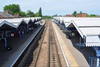 Coffee and questions for passengers at March station