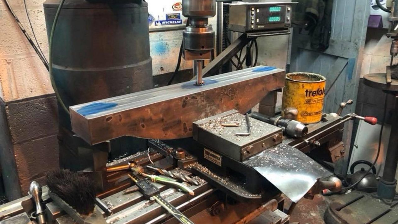 Spring Beam Being Machined // Credit GSNLRS