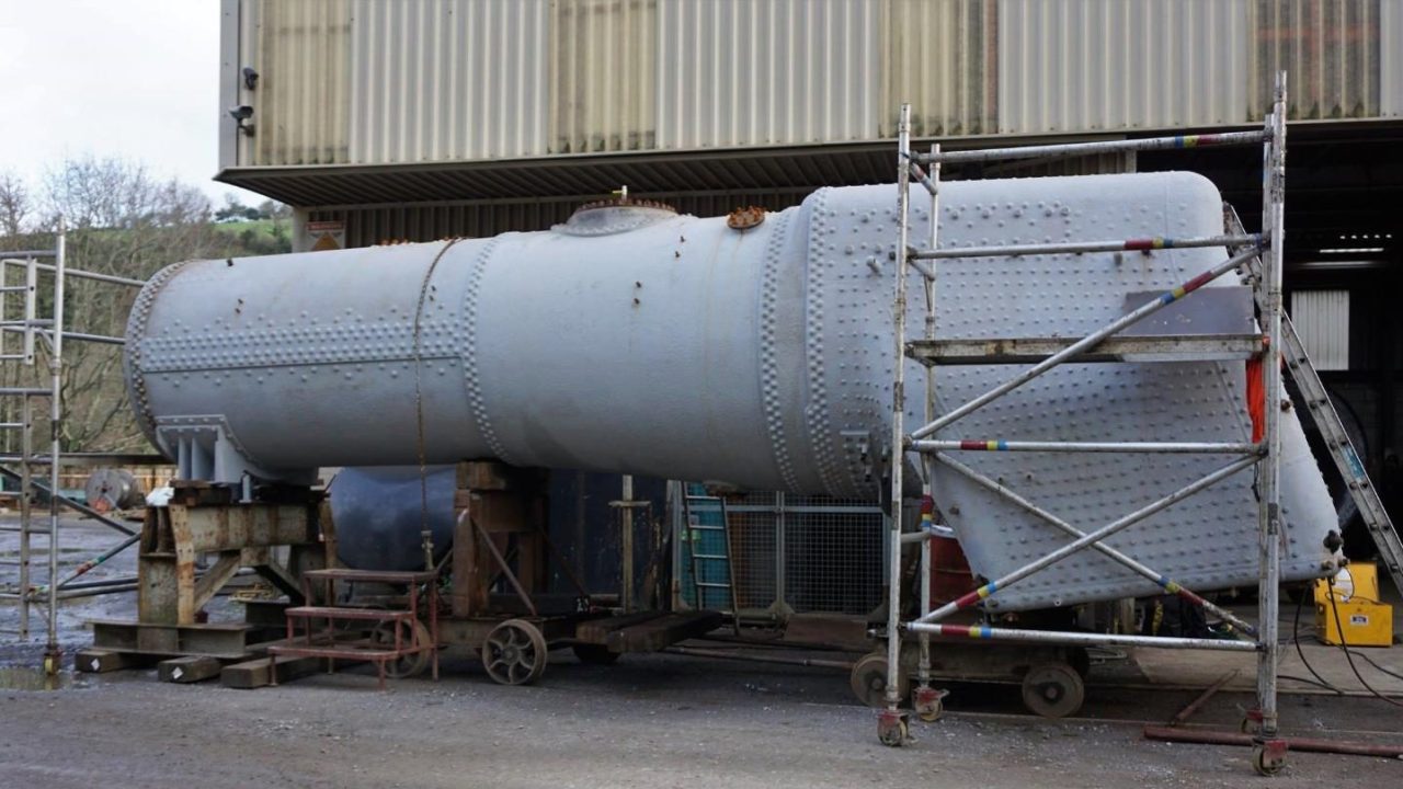 Eddystone's Boiler Undergoing Hydraulic Test // Credit SLL