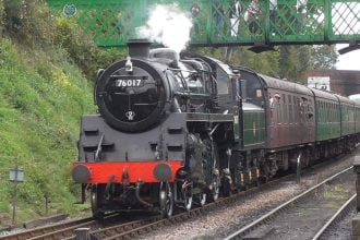 Steam locomotive 76017 to head from Hampshire to the Bluebell Railway by rail this Thursday