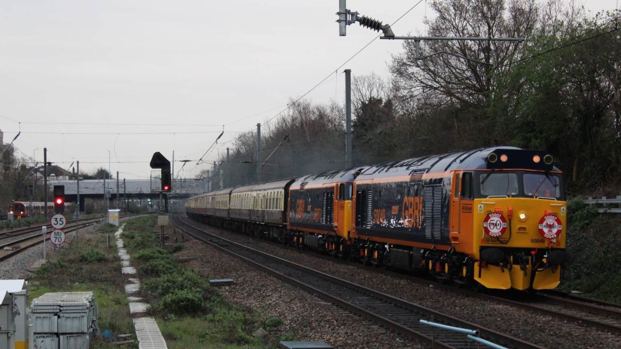 50049 and 50014 through Ealing Broadway