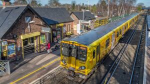 Merseyrail train at Maghull station.