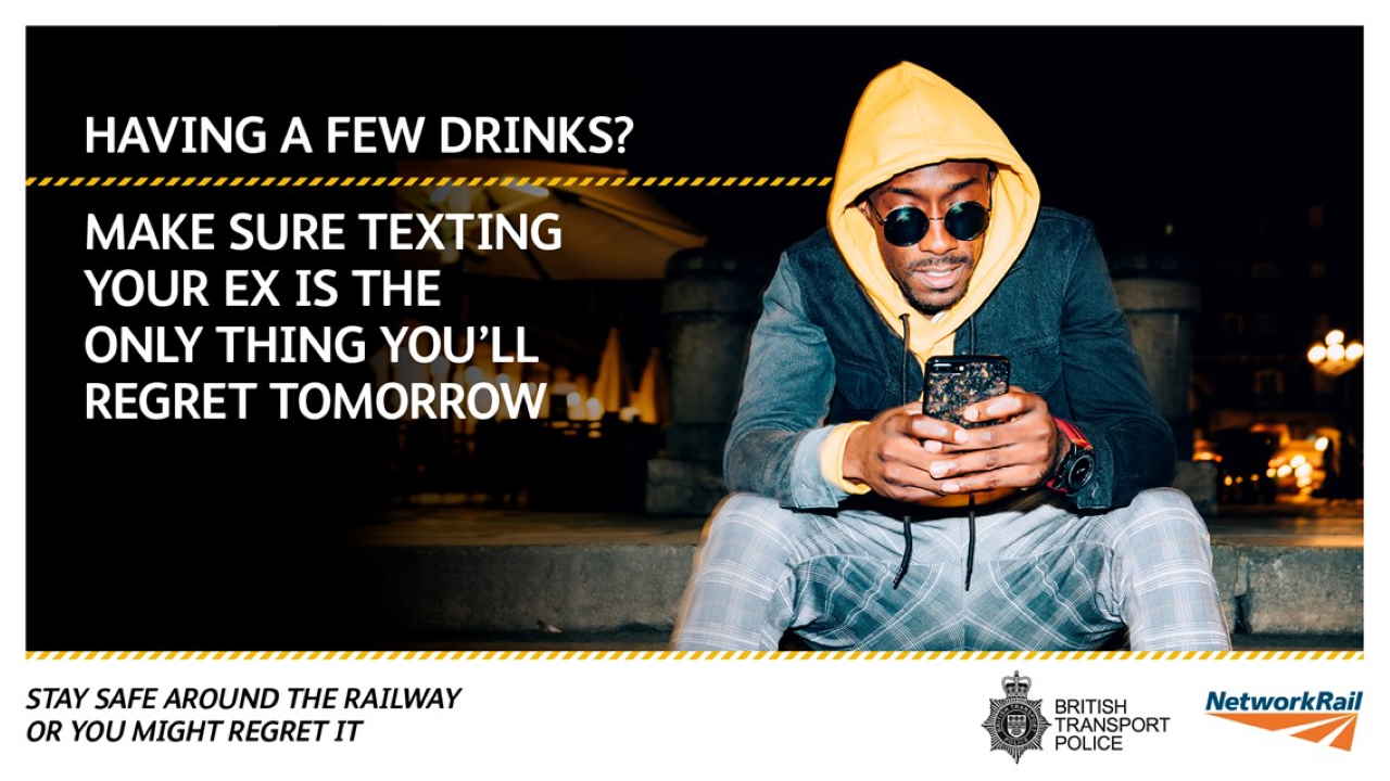 Drinking advert by Network Rail