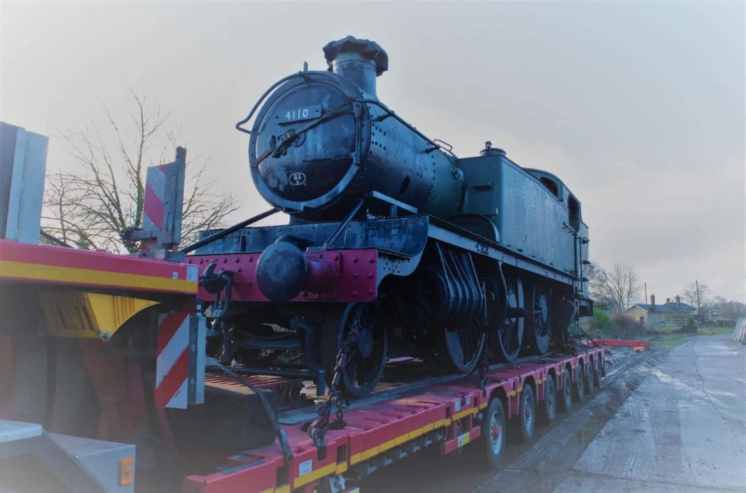 4110 Arriving at the East Somerset Railway // Credit ESR