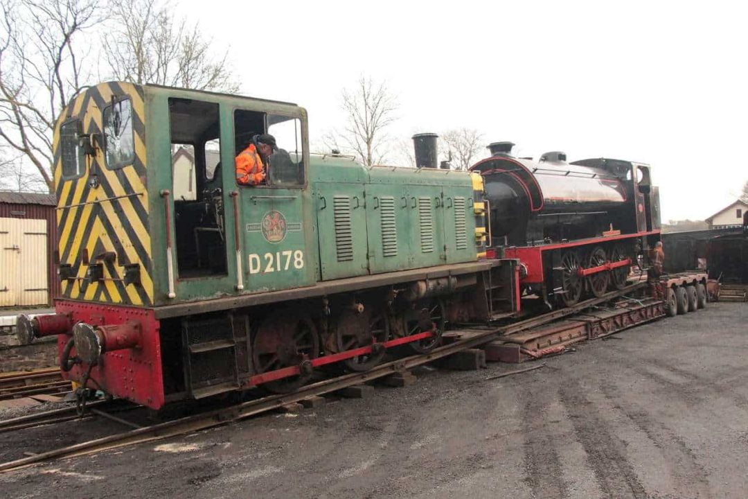 Steam locomotive arrivals and departures at the Gwili Steam Railway