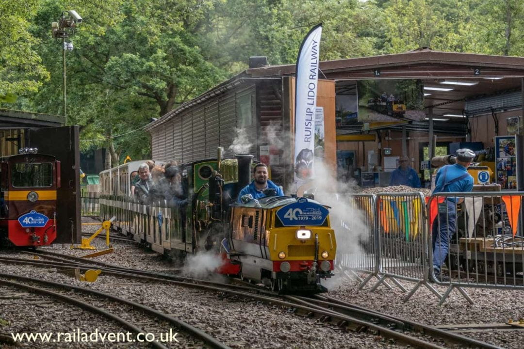 Mad Bess and Robert head out of Woody Bay on the Ruislip Lido Railway