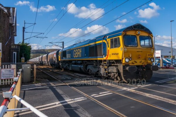 66742 at Kildwick Level Crossing near Keighley