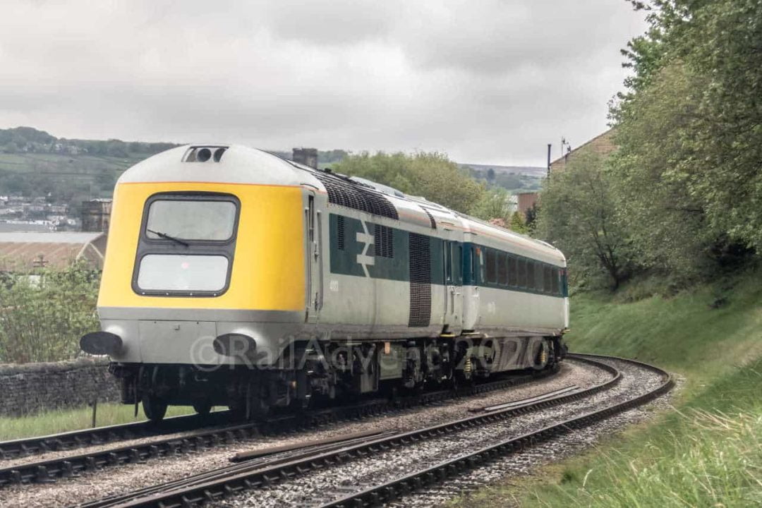 BR Class 41 41001 at Keighley on the Keighley and Worth Valley Railway