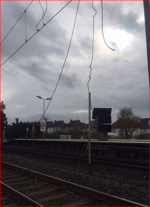 London Euston Overhead Power line Damage