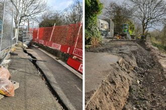 Emergency repairs completed on railway embankment in Upholland after landslip