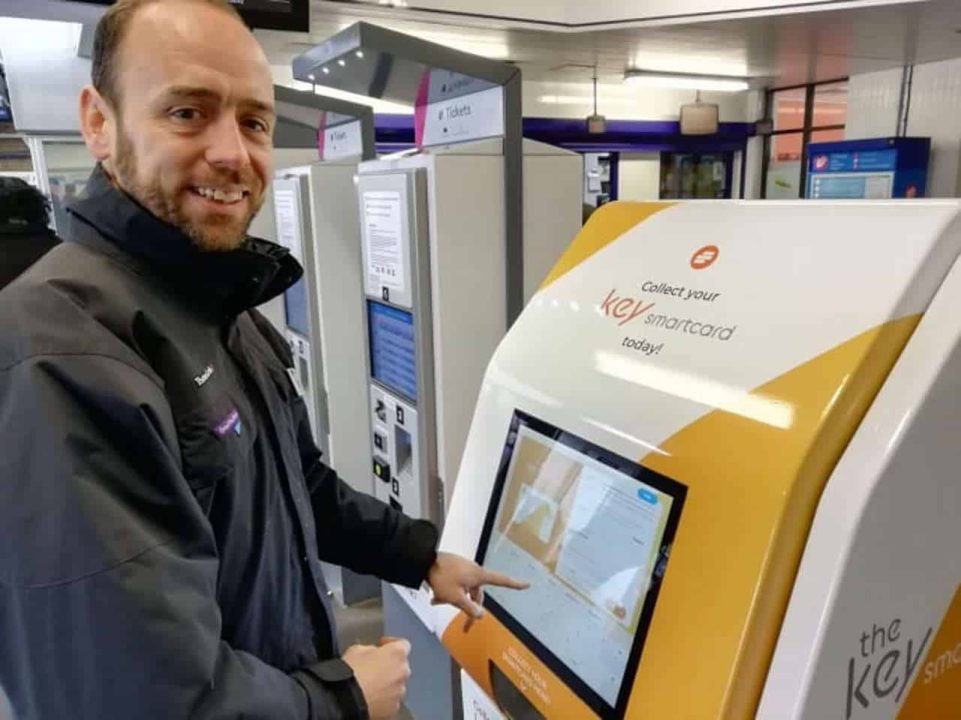 Passengers can now pick up smartcards at railway stations