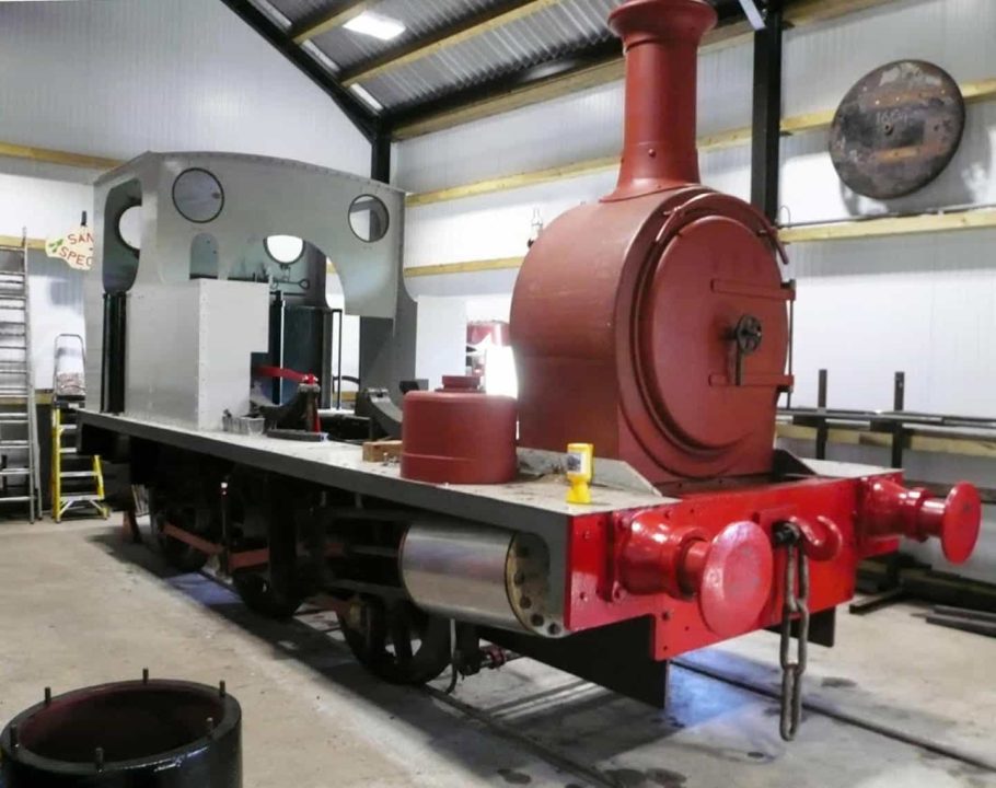 1604 steam locomtive Under Restoration // Credit Mid-Suffolk Light Railway