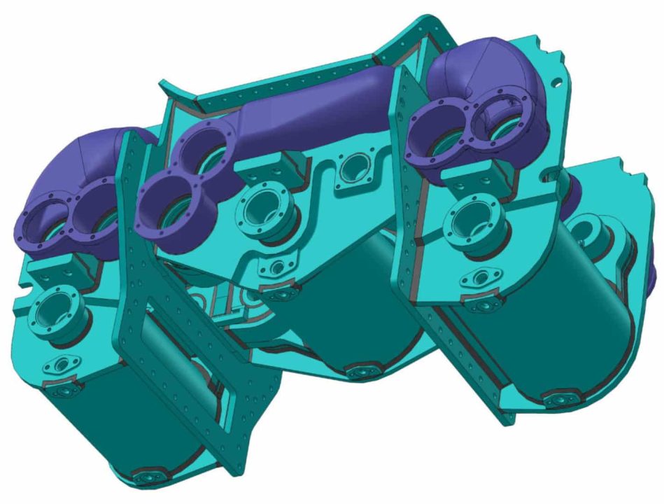 Cylinder Block CAD drawing // Credit David Elliott