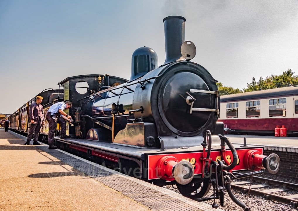 Steam locomotive no. 564 at Sheringham on the North Norfolk Railway