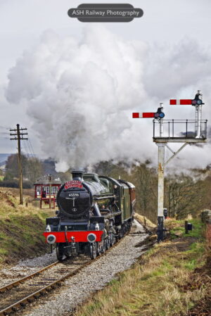 45596 Bahamas at Damems Junction on the Keighley and Worth Valley Railway