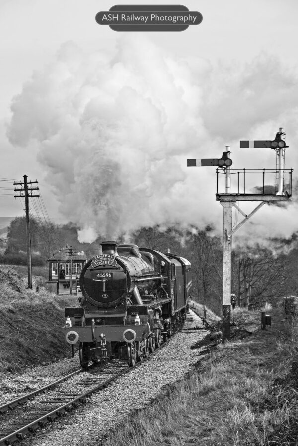 45596 Bahamas at Damems Junction - Keighley and Worth Valley Railway - Image 2