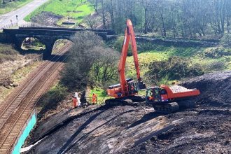 Work progresses on upgrade work on Manchester to Buxton railway line